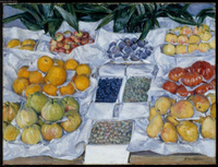 	Caillebotte, Gustave, 1848-1894. Fruit Displayed on a Stand, from Art in the Christian Tradition, a project of the Vanderbilt Divinity Library, Nashville, TN. http://diglib.library.vanderbilt.edu/act-imagelink.pl?RC=50942 [retrieved June 12, 2019]. Original source: http://www.mfa.org/.